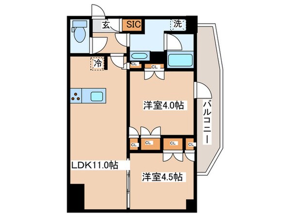 クレストコート渋谷笹塚の物件間取画像